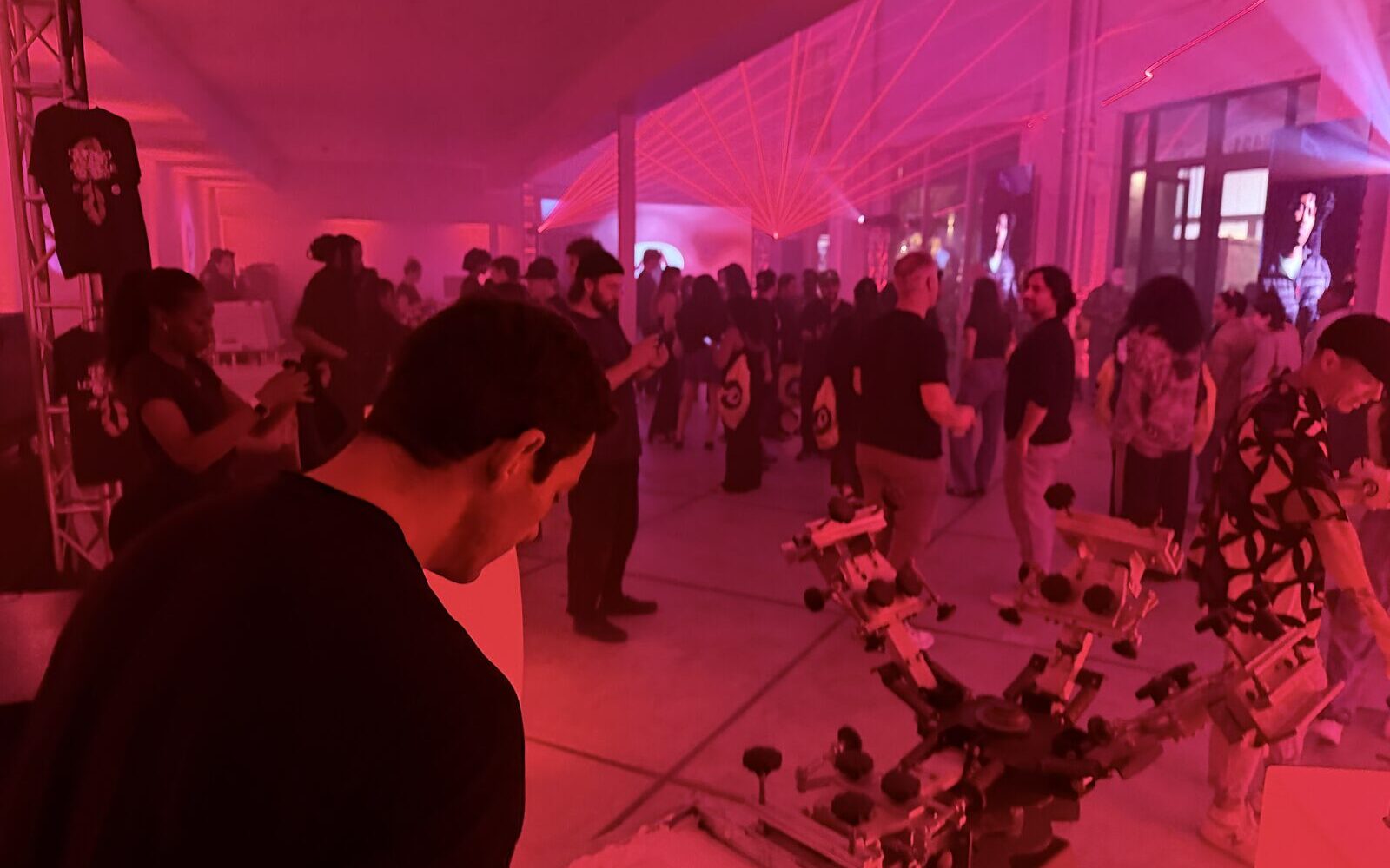 Evening event floor with the print bar in the background